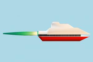 Fast Boat boat, sailboat, watercraft, ship, vessel, sail, sea, maritime, fast, speed, lowpoly, cartoon